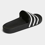 ADIDAS ORIGINALS ADILETTE BLACK/WHITE SLIDES