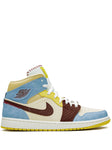 NIKE AIR JORDAN 1 MID "SE MAISON CHATEAU ROUGE FEARLESS" SNEAKERS